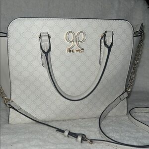 Nine West White Satchel Chic‎ Structured Design